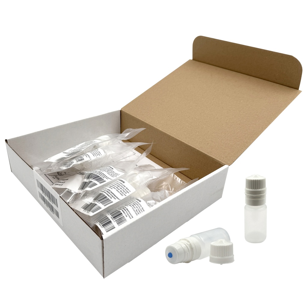 Fles plastic oogdruppels met filtratie transparant steriel 10mL per 5