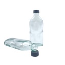 Fles glas ovaal clear 200mL din28 per 44