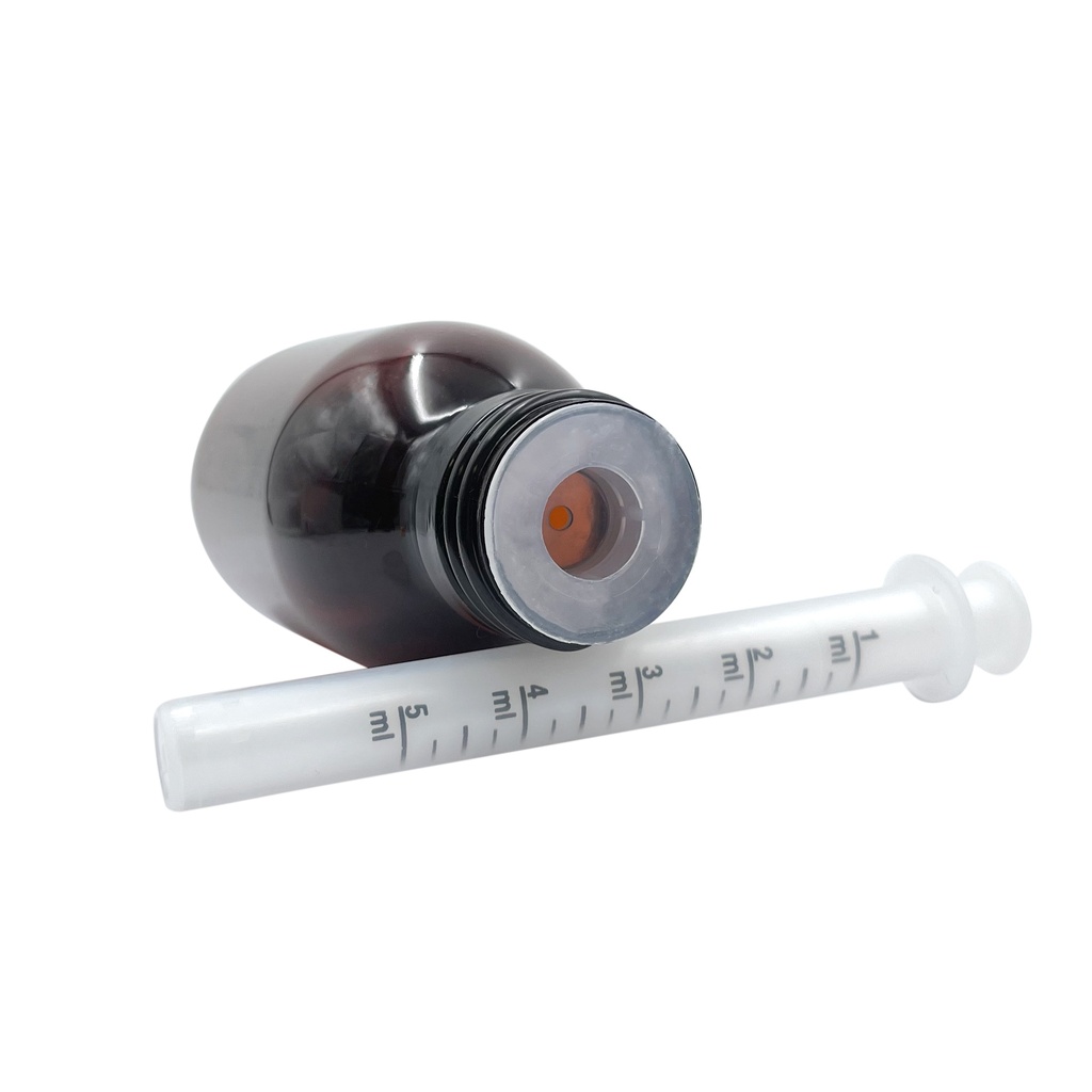 Dosing syringe 5mL + insert for GLASS per 5