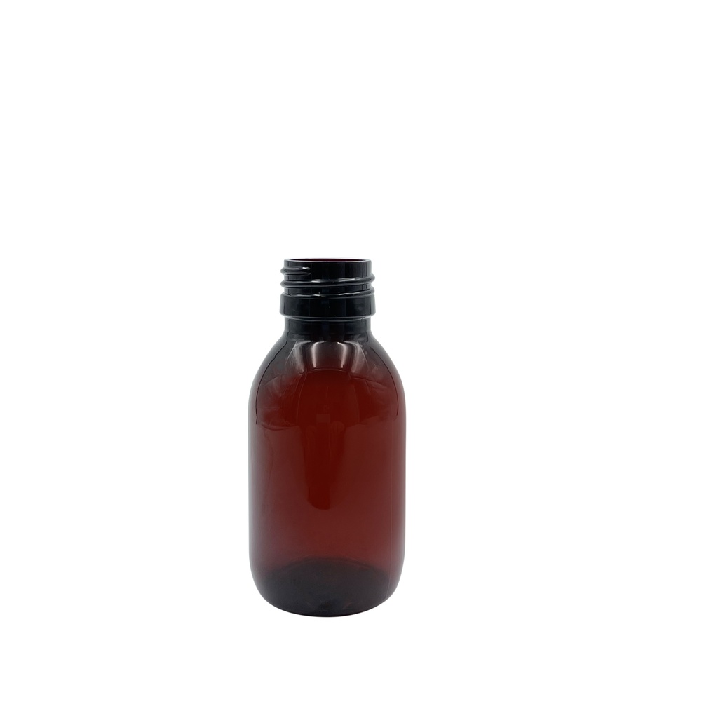 Bottle PET obus brown 100mL din28 per 25