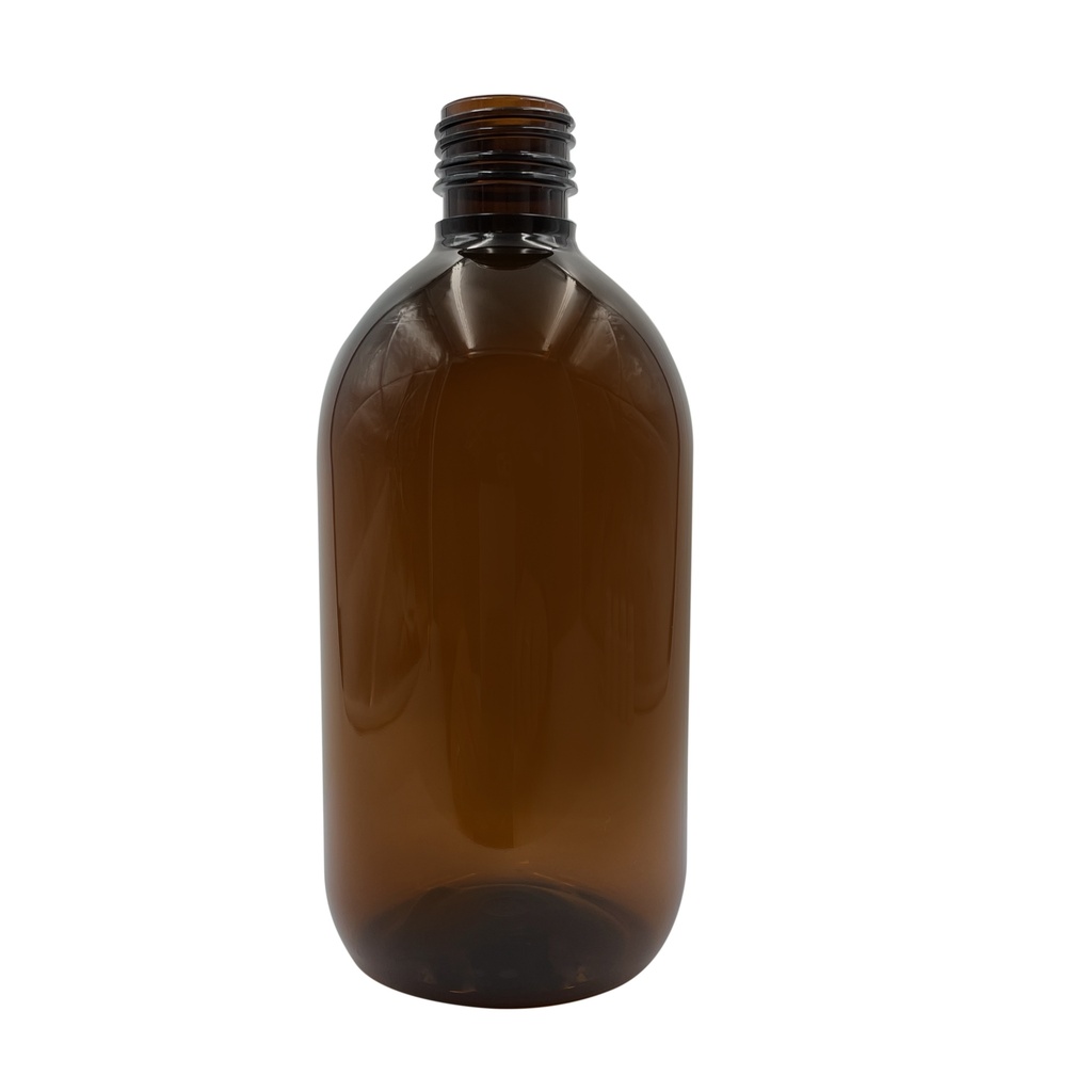 Bottle PET obus brown 500mL din28 per 20