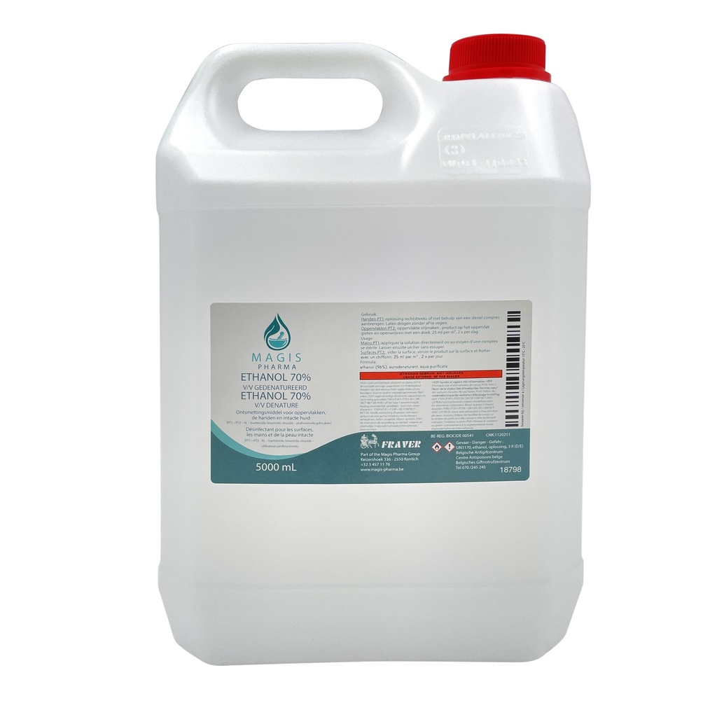 Ethanol 70% denatured 5L 