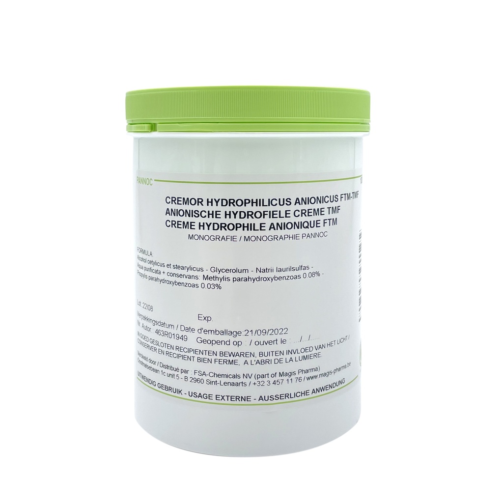 Anionische hydrofiele crème TMF 1kg PANNOC