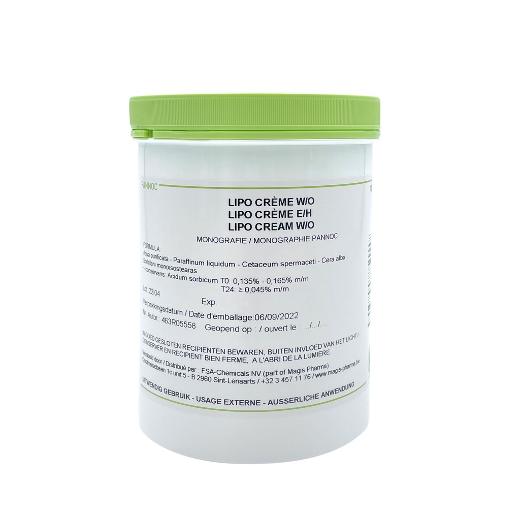 Lipo crème E/H (Cérat réfrigérant / Cold cream) 1kg PANNOC