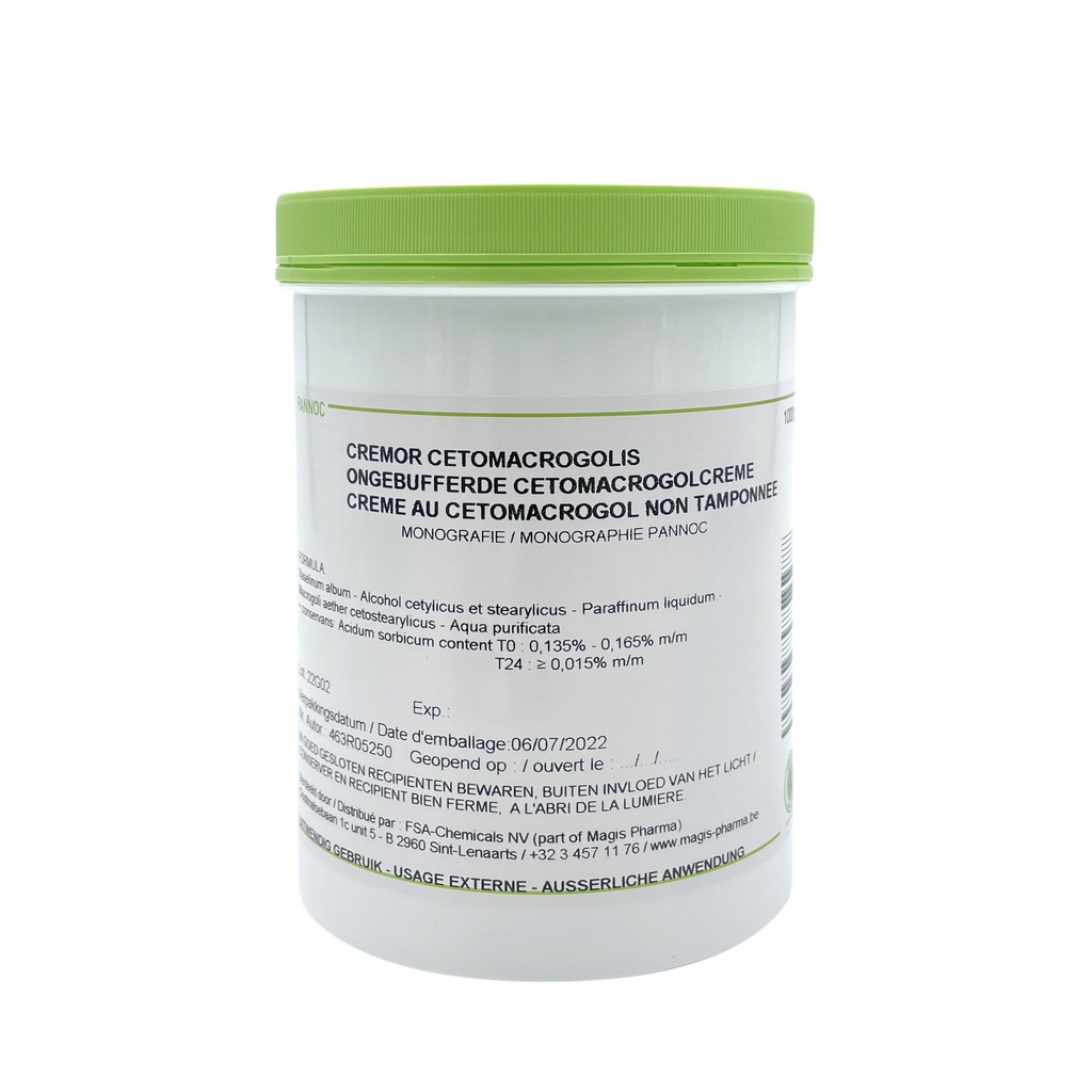 Cetomacrogol Creme (ungepufferte) 1kg PANNOC