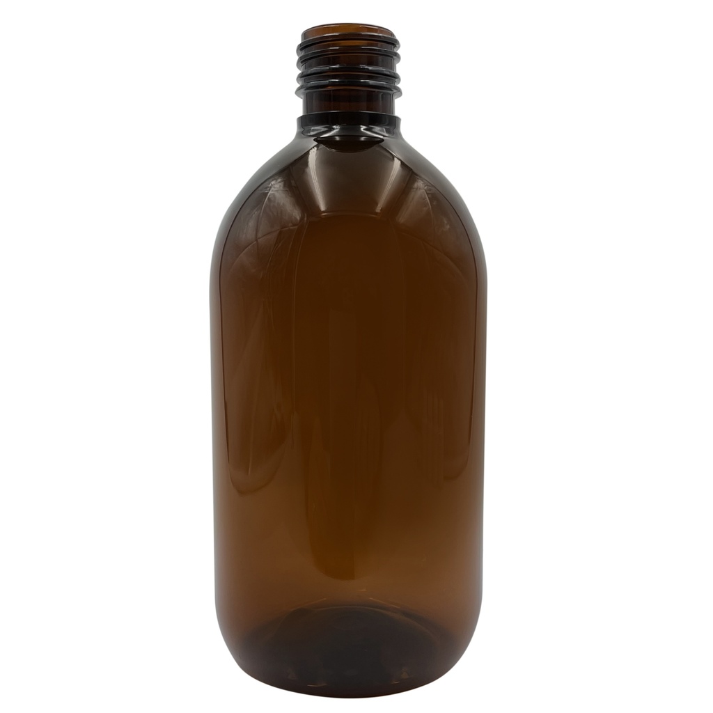 Bottle PET obus brown 1000mL din28 per 10