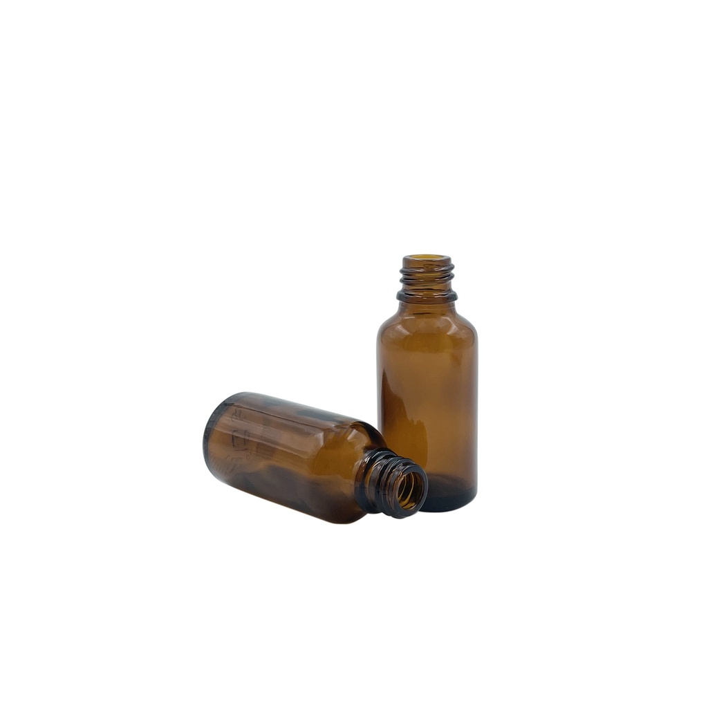 Bottle glass all-round brown 30mL din18 per 25