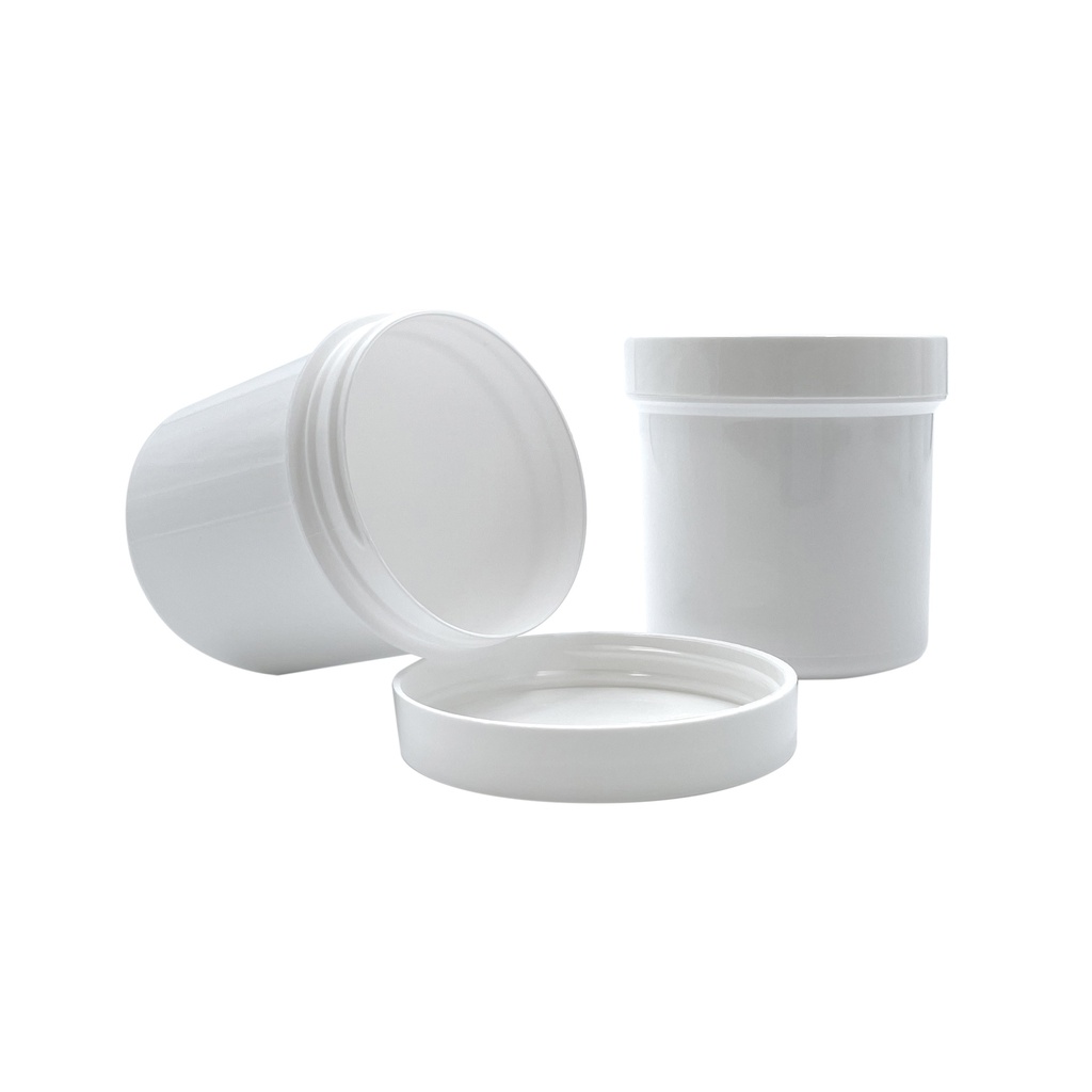 Ointment jar white + lid 125mL per 25