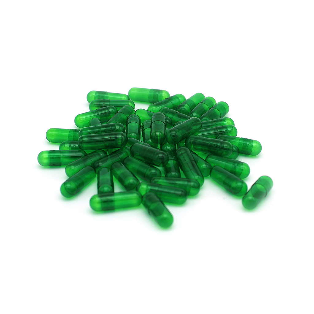 Gelulen N°2 Green Transparant/Transparant 5000 caps (einde reeks)