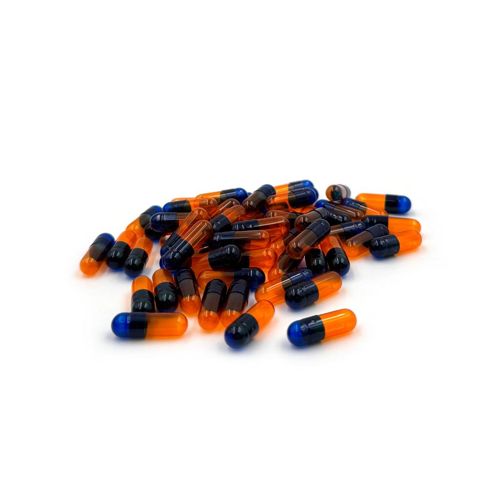 Gelulen N°3 Blue Transparant/Orange Transparant 5000 caps