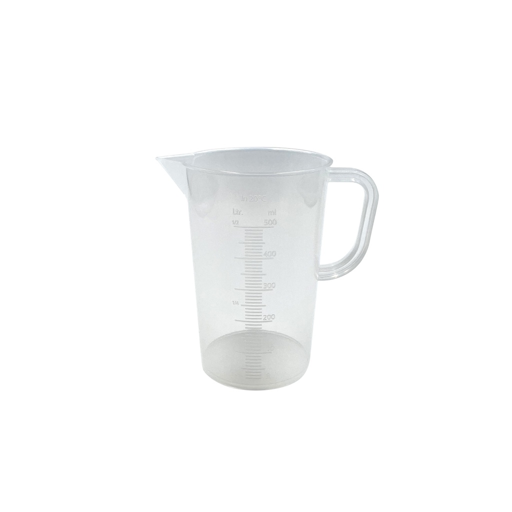 Graduated plastic measuring cup with handle 500mL