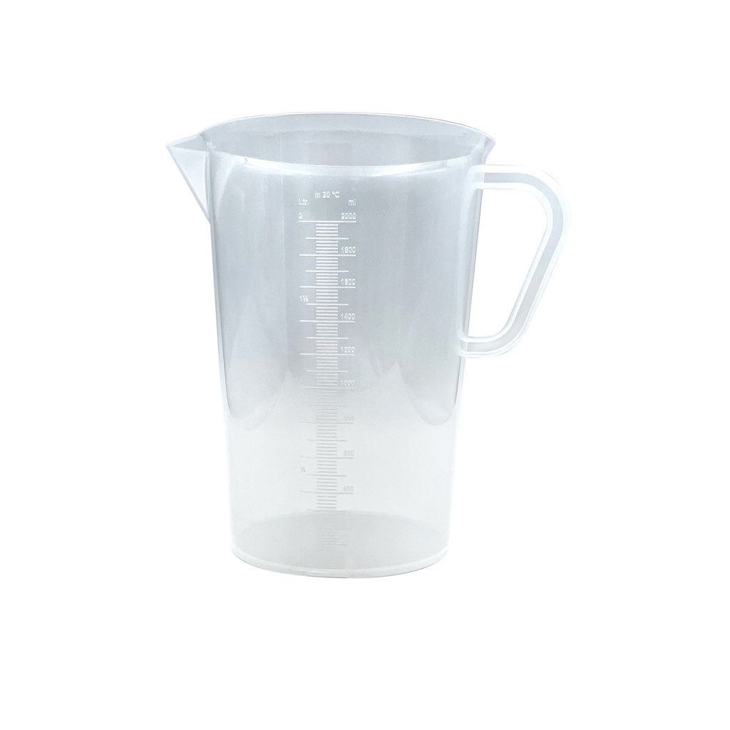 Graduated plastic measuring cup with handle 2000mL