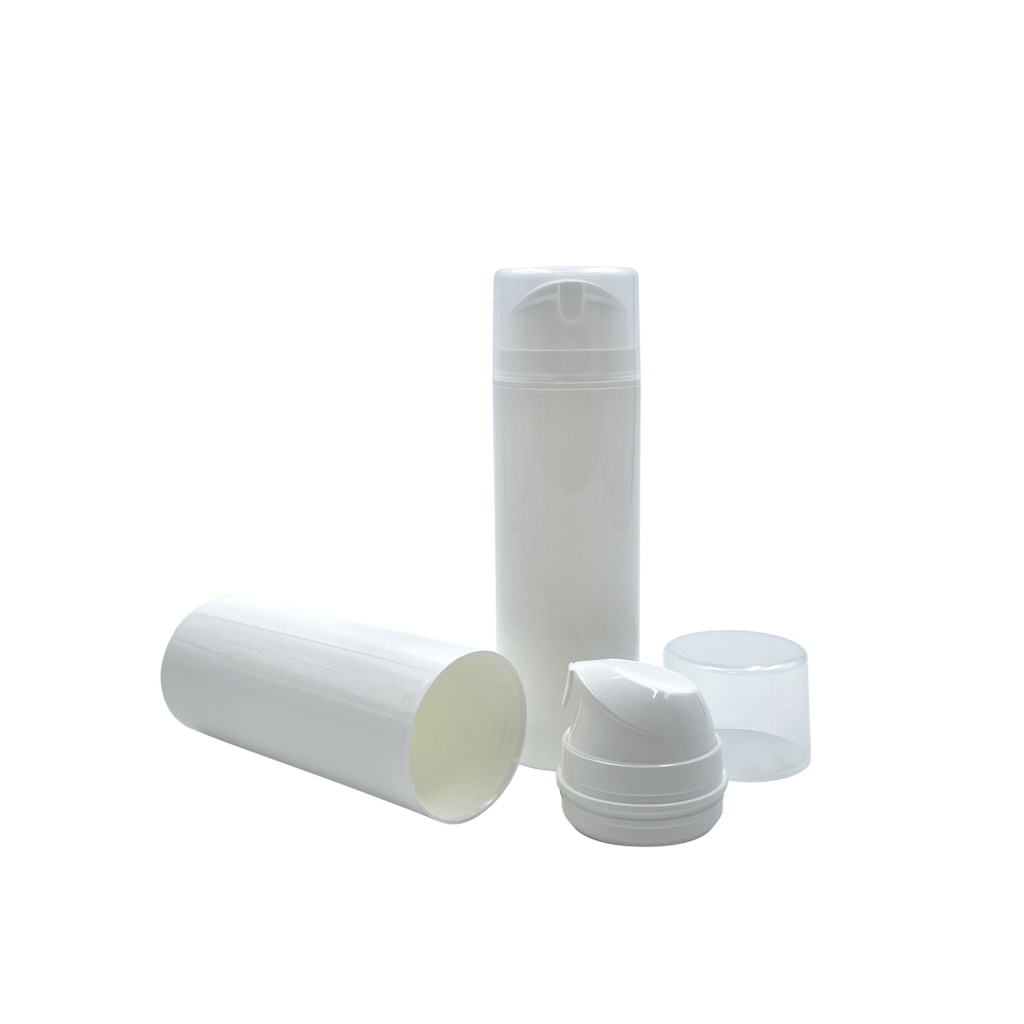 Flacon airless blanc + pompe 150mL par 17