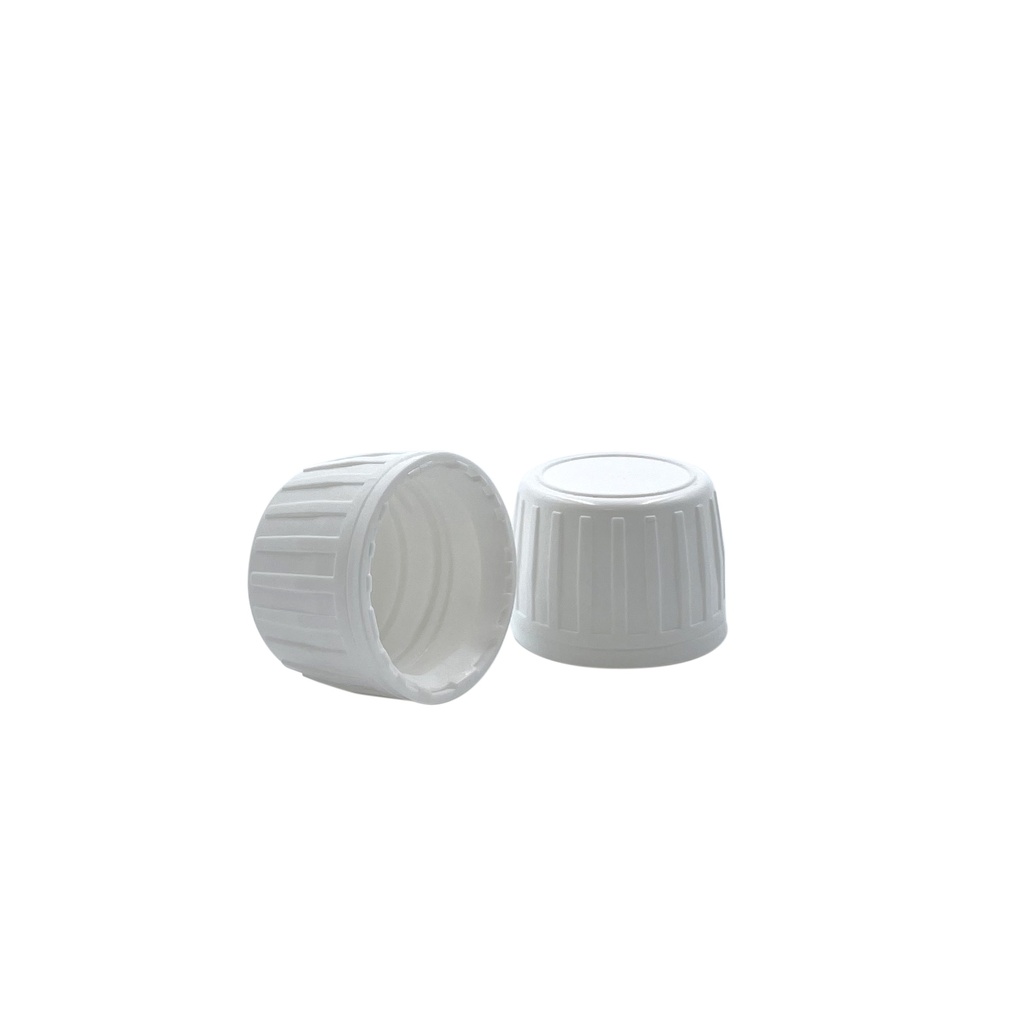 Cap white sealable for glass &amp; PET din28 per 50