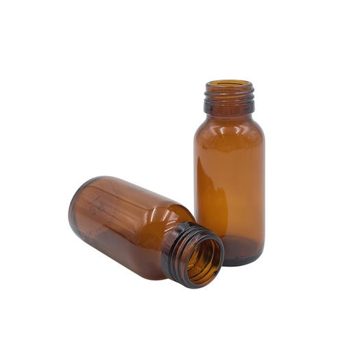[4754297] Flacon verre obus brun 60mL din28 par 127
