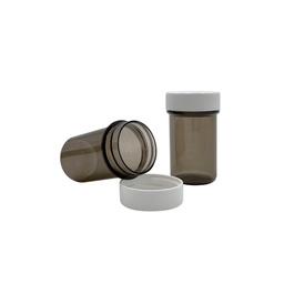 [4564985] Pot gélules fumé + couvercle 20mL par 25