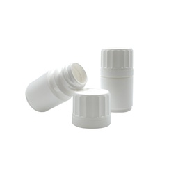 [4565057] Caja gel Metadona blanco + tapa a prueba de niños 30mL por 20