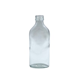 [4565263] Botella de cristal ovalada transparente 200mL din28 por 44
