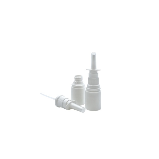 [4627667] Neusspray set: PE wit fles 20mL + kindveilige spray per 25