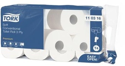 [7310791114811] Tork Extra Soft Conventional Toilet Roll 9,4x11,7 cm / 29,5 m 3L T4 wit 9x8pcs