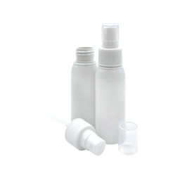 [4654257] Huidspray set: Fles PET wit 60mL + spray + cap per 33